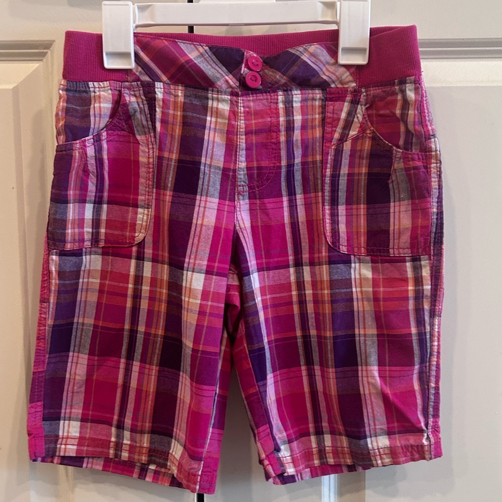 Faded Glory Pink & Purple Plaid Girls' Shorts